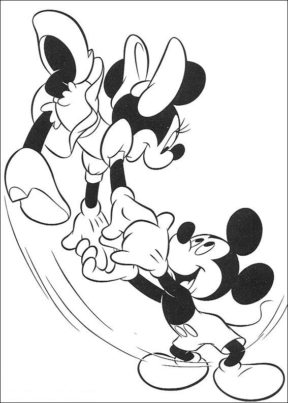 Plansa de colorat cu Minnie Mouse 9 36